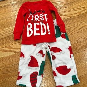 12 Month Carter’s Christmas Fleece Pants Pajamas New